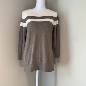 Banana Republic | Lightweight Neutral Striped Sweater | Large